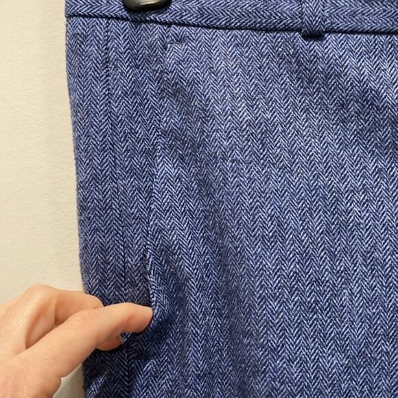 Banana Republic Straight leg Pants Trouser blue Logan Wool size 6 - Picture 5 of 14